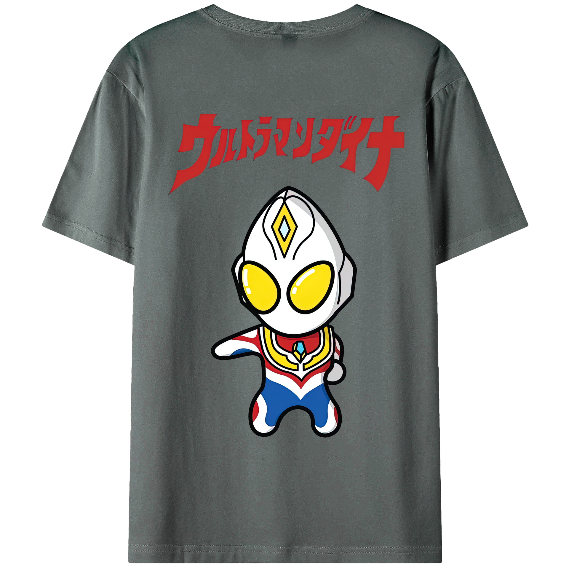 （画像用） ウルトラマン Ultraman 綿100％ メンズ半袖Tシャツ（バックプリント） 通気性